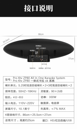 Pro Ktv ZP80 All In One Karaoke System